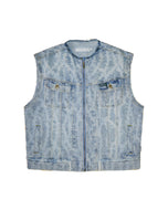 Moto Denim Vest Unchained Blue Thorn