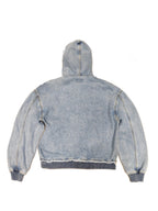 Stingwater Tribal denim zip up hoodie
