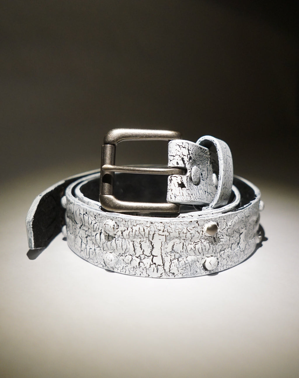Stingwater Studded Anchor Chain Belt Archival White