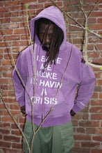 Load image into Gallery viewer, Crisis Zip Up Hoodie Acid Purple
