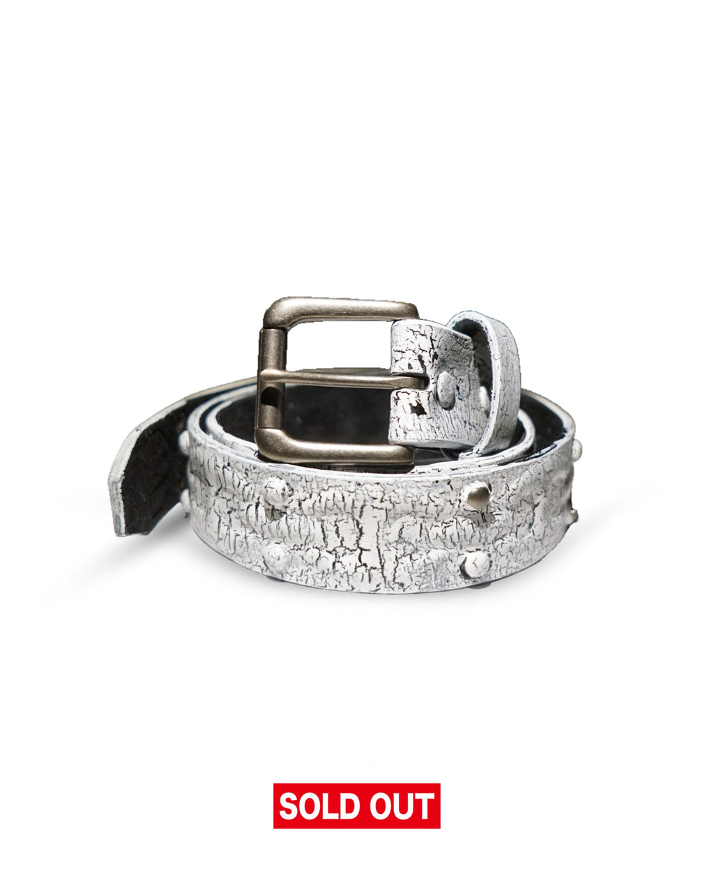 Stingwater Studded Anchor Chain Belt Archival White