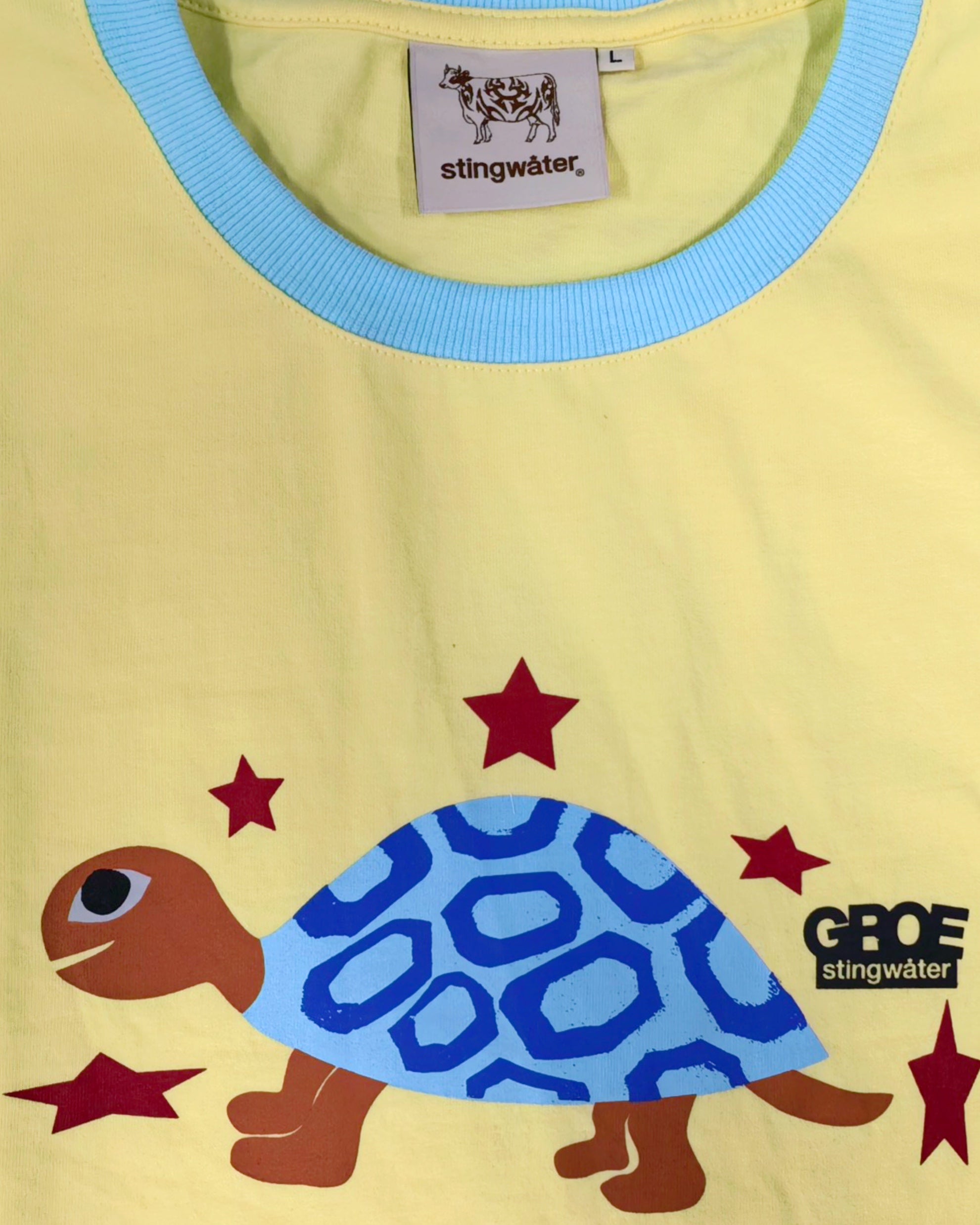 Stingwater Turtle T-Shirt Yellow Ringer