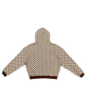 Load image into Gallery viewer, Judicial Zip Up Hoodie Coffee/Cream
