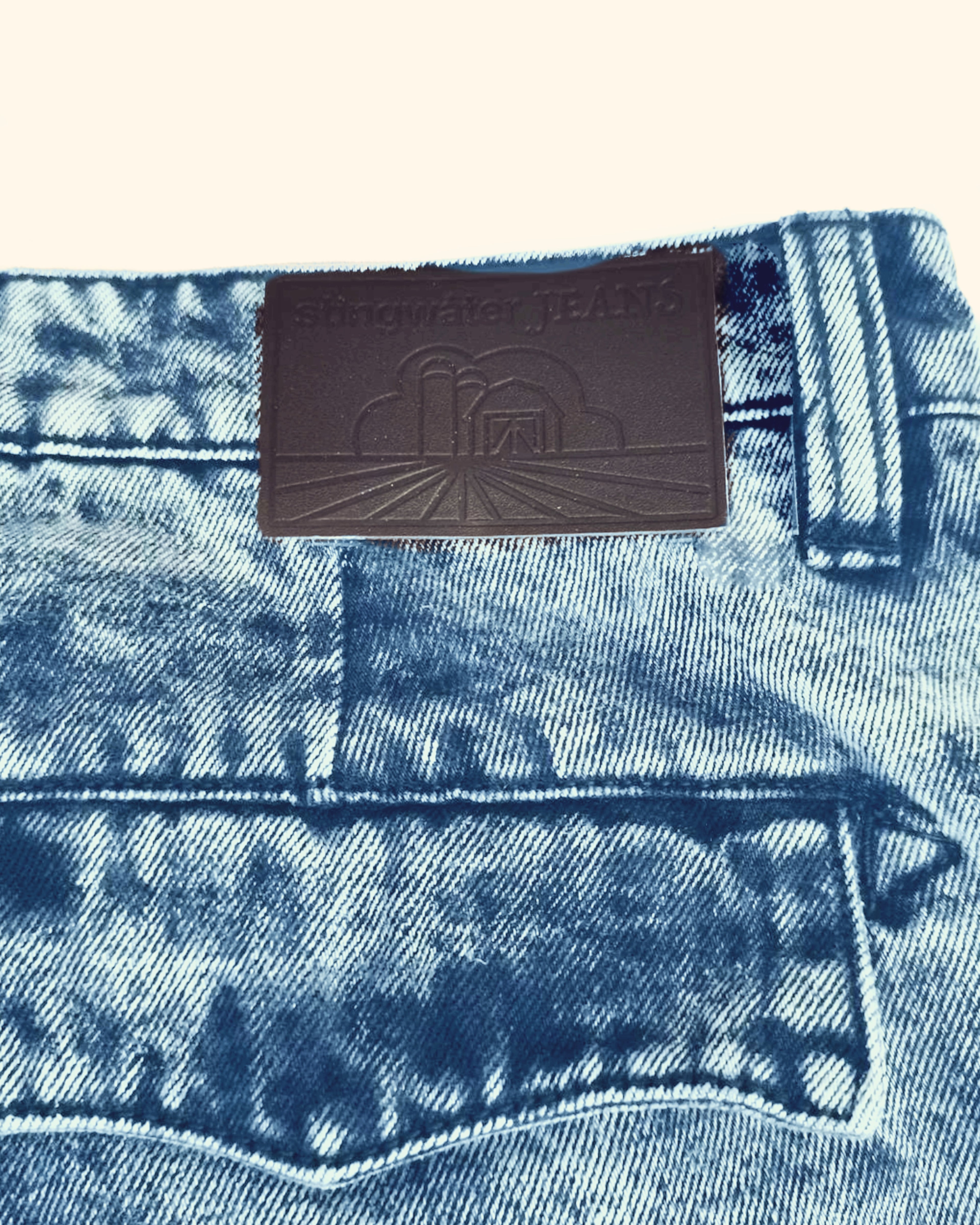 Red Sea Cargo Denim Shorts (Chained) Blue