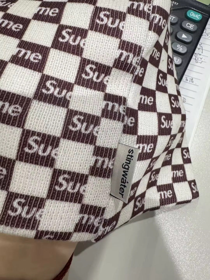 Sue Me Beanie White/Brown