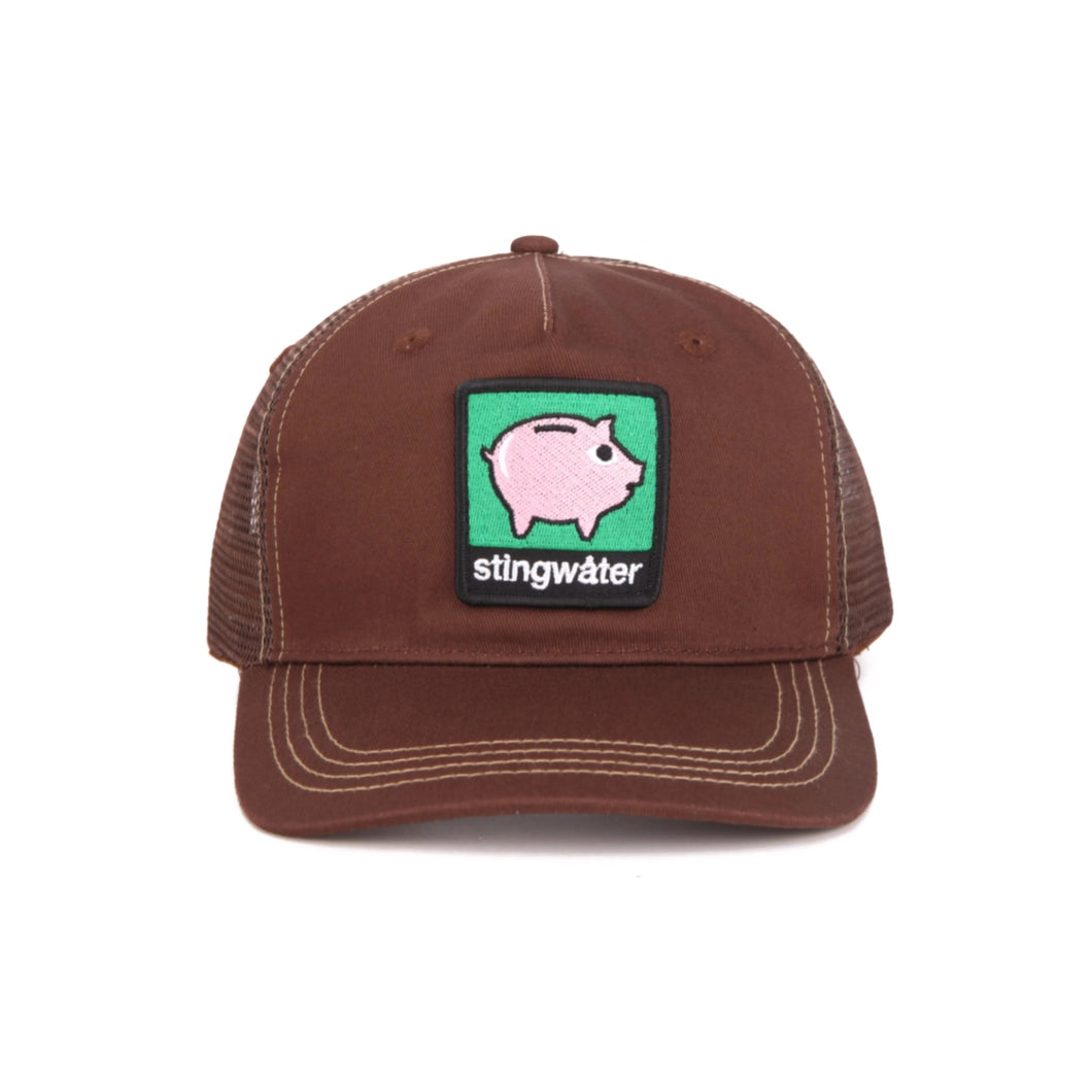 Piggy Bank Trucker Hat Brown