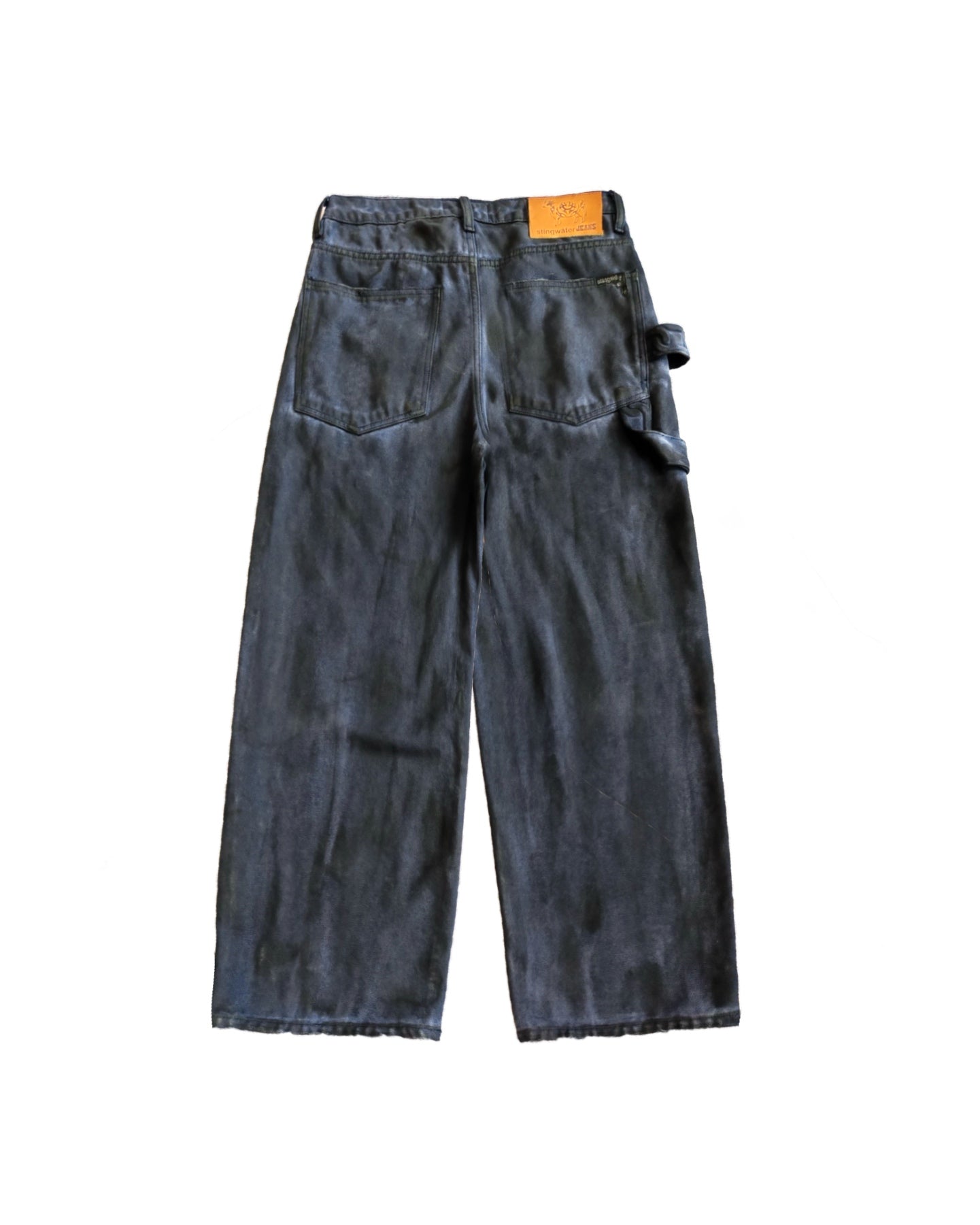 Big Groe Painted Canvas Jeans Off Black