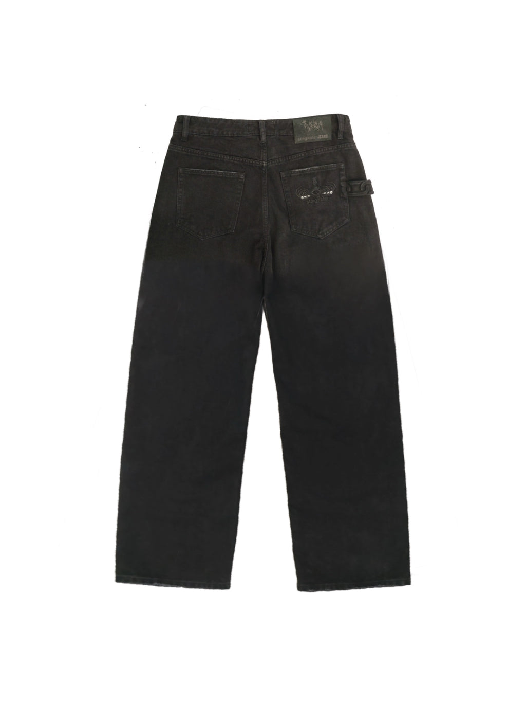 Vegan Suede Double Knee Moses Jeans Black