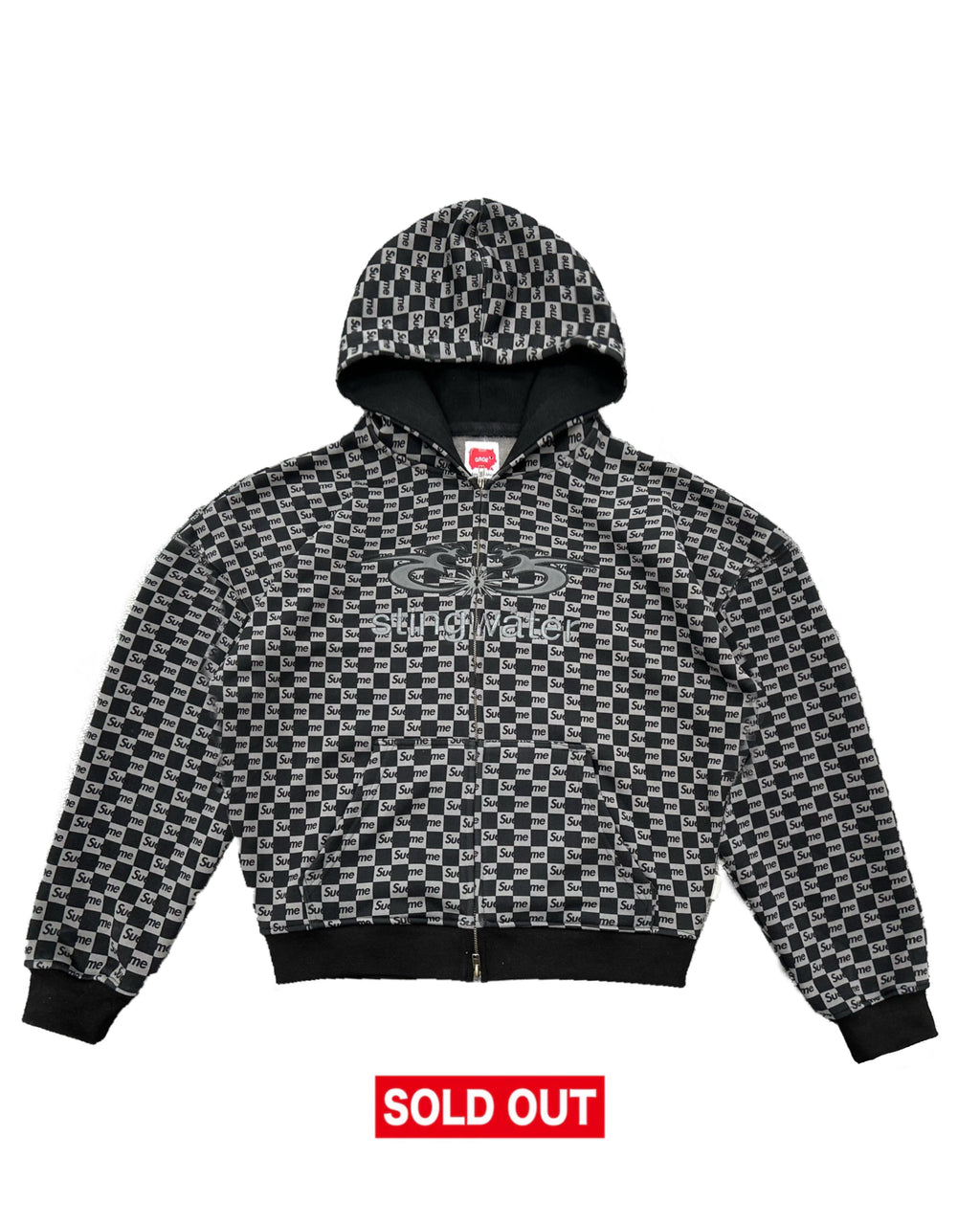 Sue Me Zip Up Hoodie Black/Metal