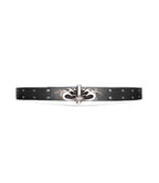 Moses Studded Thin Belt Titanium