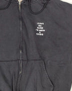 Mini Crisis Zip Up Hoodie Faded Black