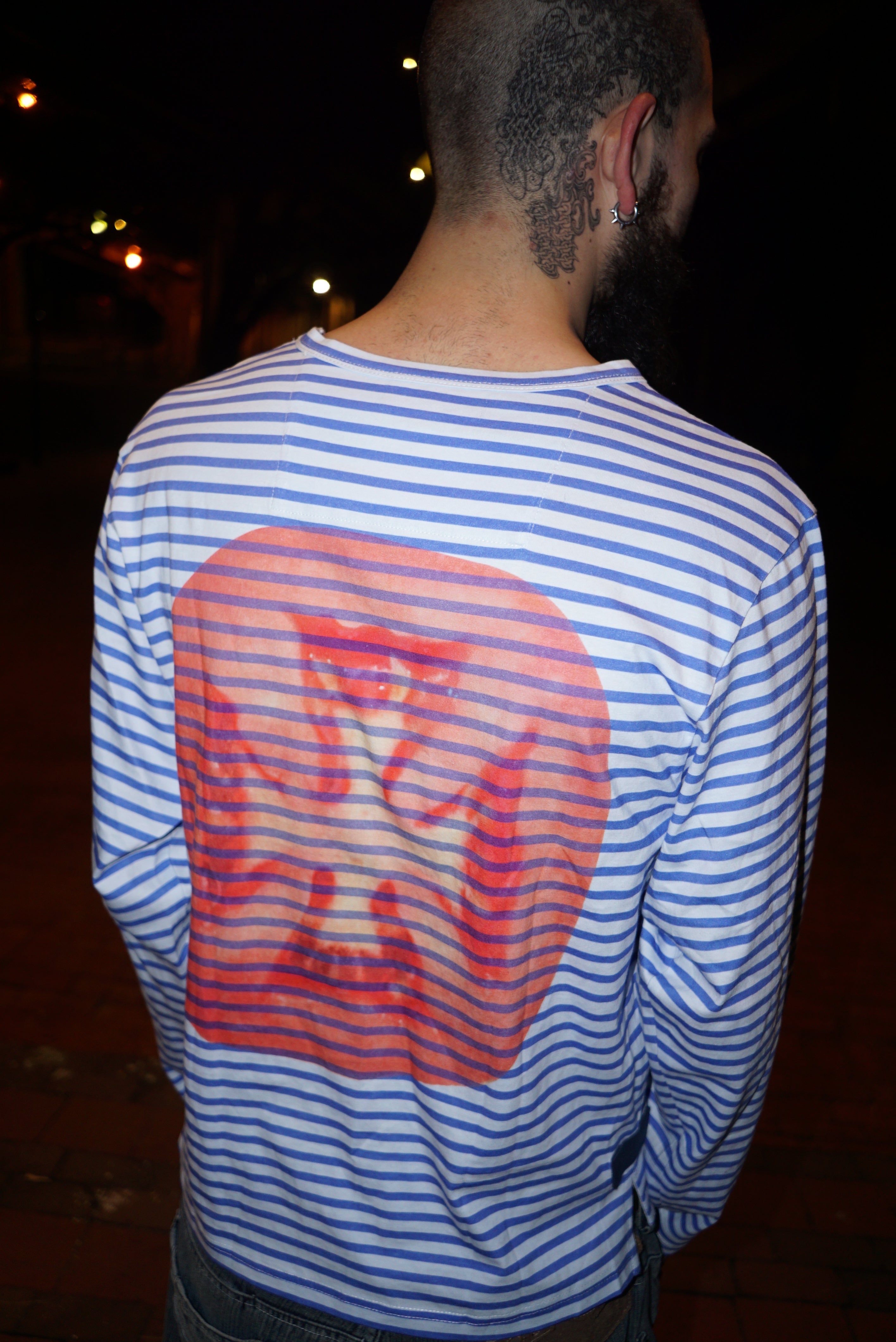 Tomatoe Long Sleeve Striped T-Shirt White/Blue