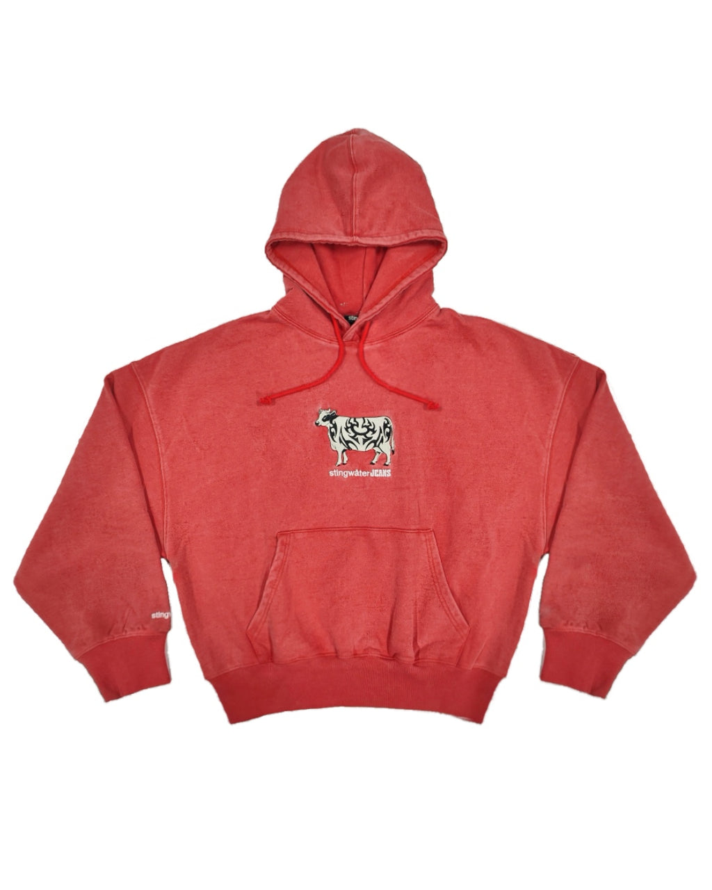 Tatted Kow Hoodie Faded Red