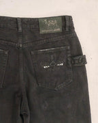 Vegan Suede Double Knee Moses Jeans Black