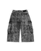 Red Sea Cargo Denim Shorts Black (Chained)