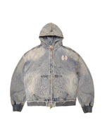 Kowboy Denim Zip Up Hoodie Vintage Blue