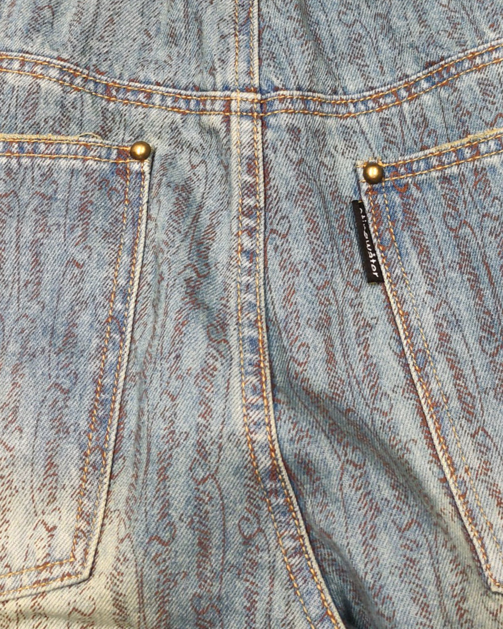 Script Double Knee Jeans Acid Blue