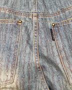 Script Double Knee Jeans Acid Blue