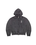 Mini Crisis Zip Up Hoodie Faded Black