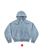 Blue star studded hoodie on a white background