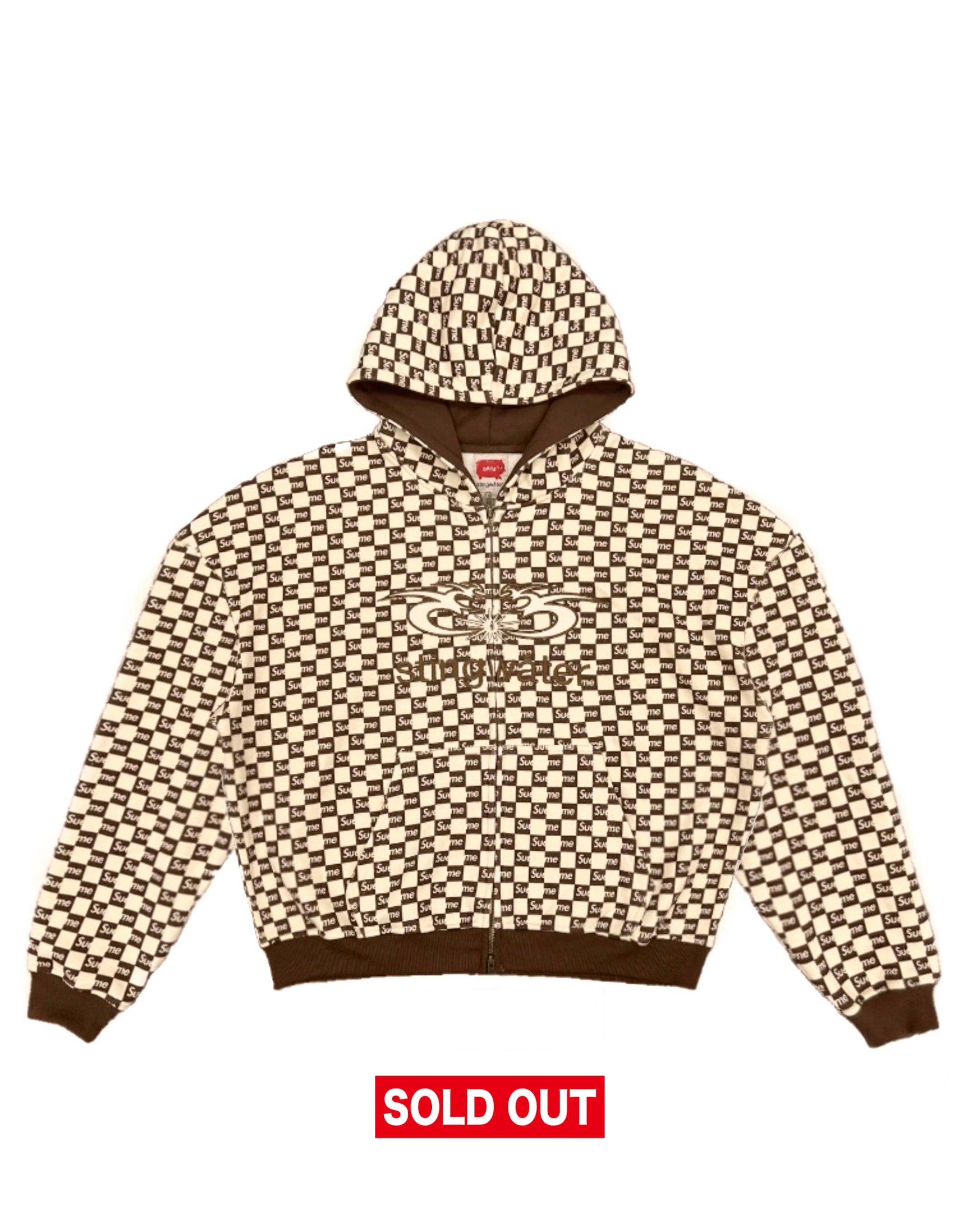 Sue Me Zip Up Hoodie Coffee/Cream