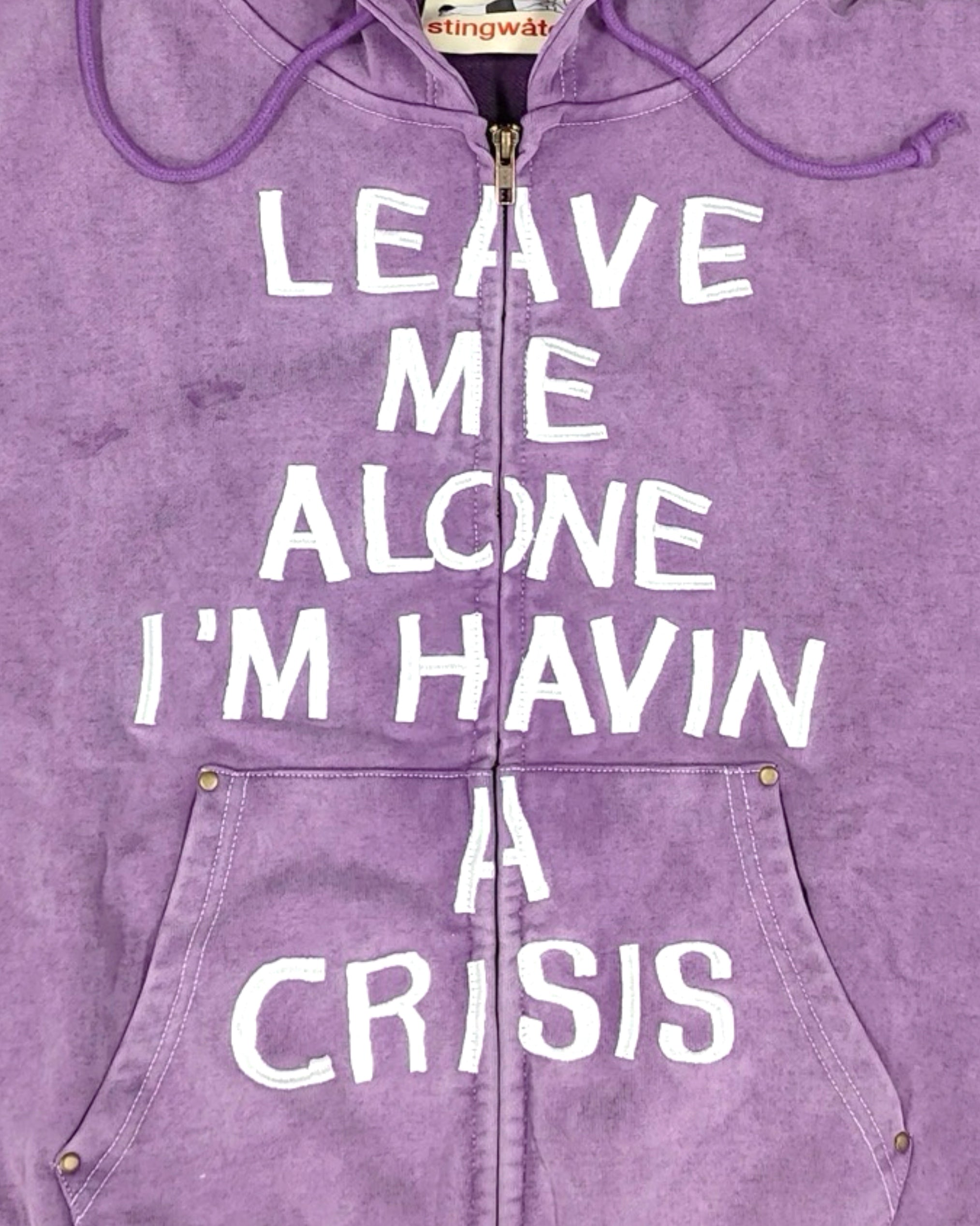 Crisis Zip Up Hoodie Acid Purple