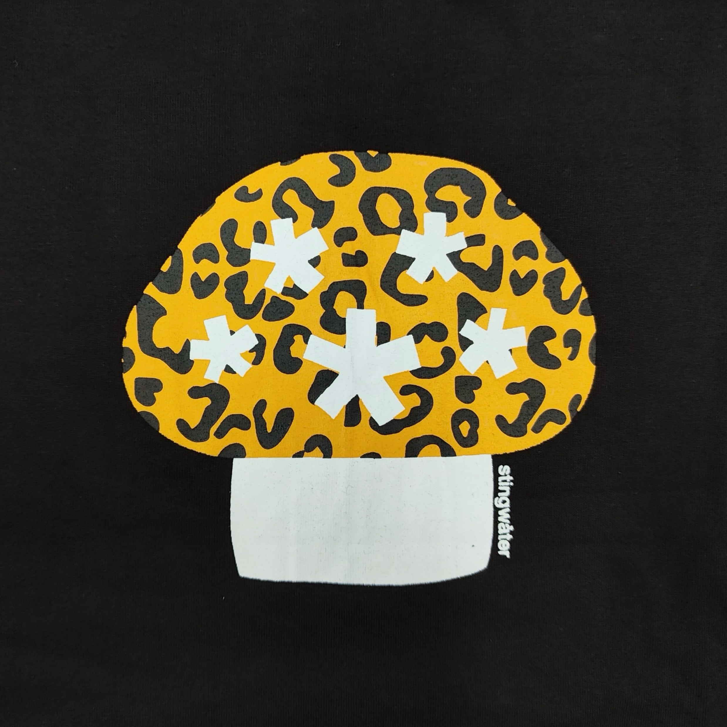 Leopard Aga Mushroom T Shirt Black