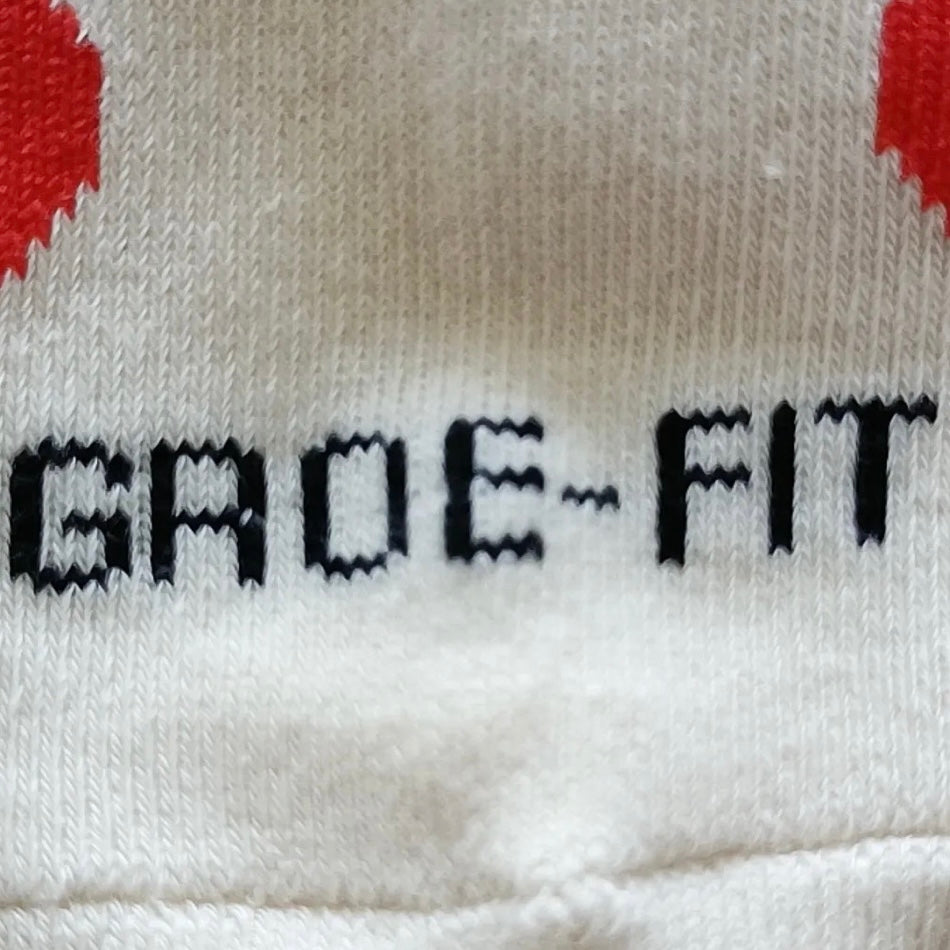 Polkadot Mushroom Aga Sock White/Red