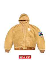 Load image into Gallery viewer, American Dream Canvas Zip Up Hoodie Brown
