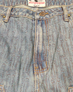 Script Double Knee Jeans Acid Blue