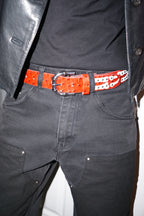 Stingwater Studded Bone Belt Deep Red