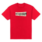 Ripped logo T-Shirt Red