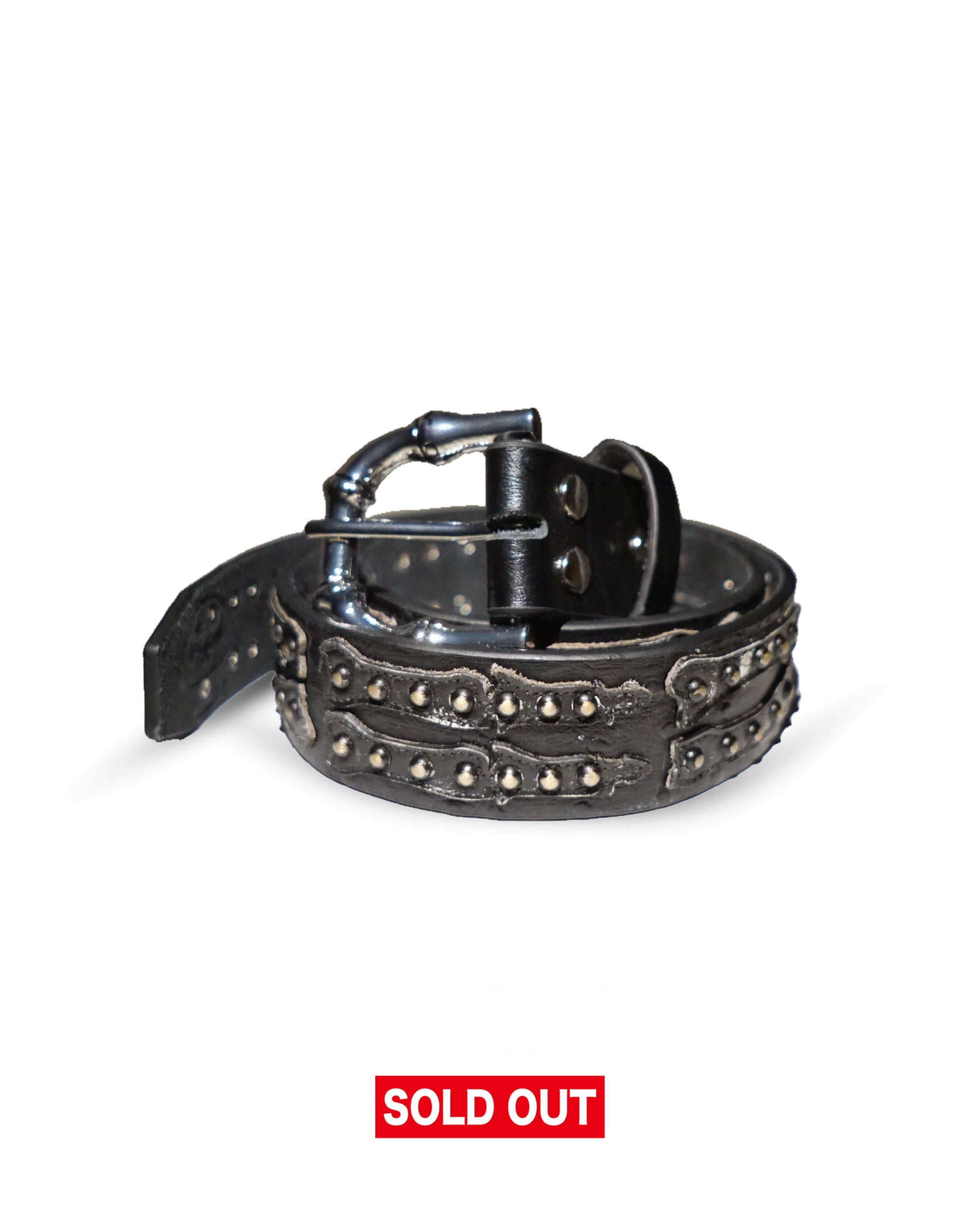 Stingwater Studded Bone Belt Archival Black