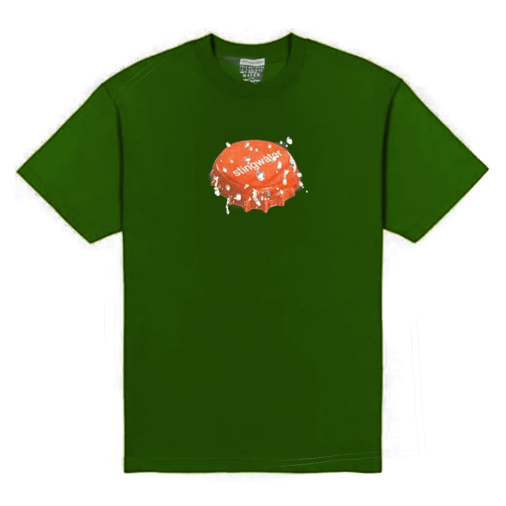 Bottle cap t shirt forest green