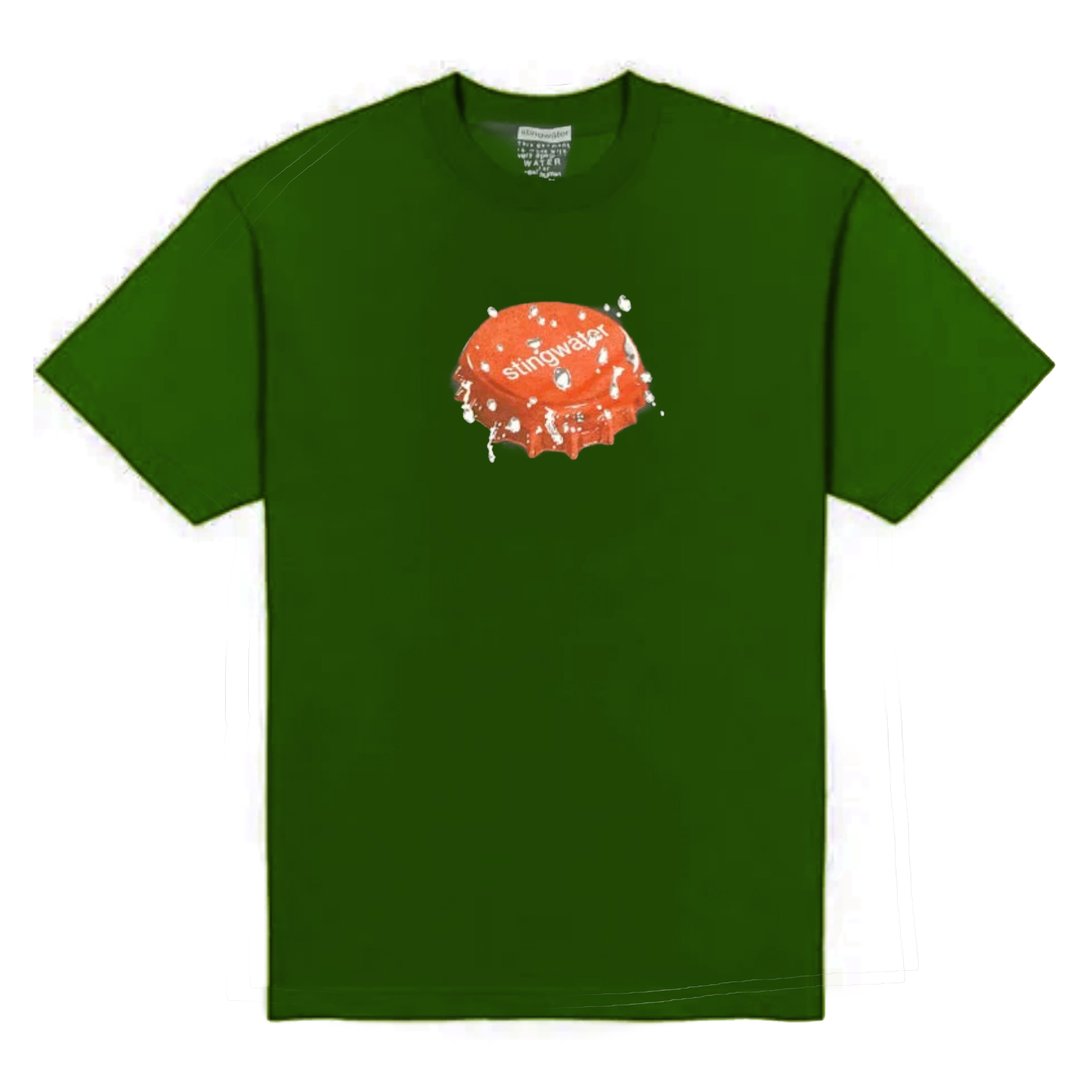 Bottle cap t shirt forest green