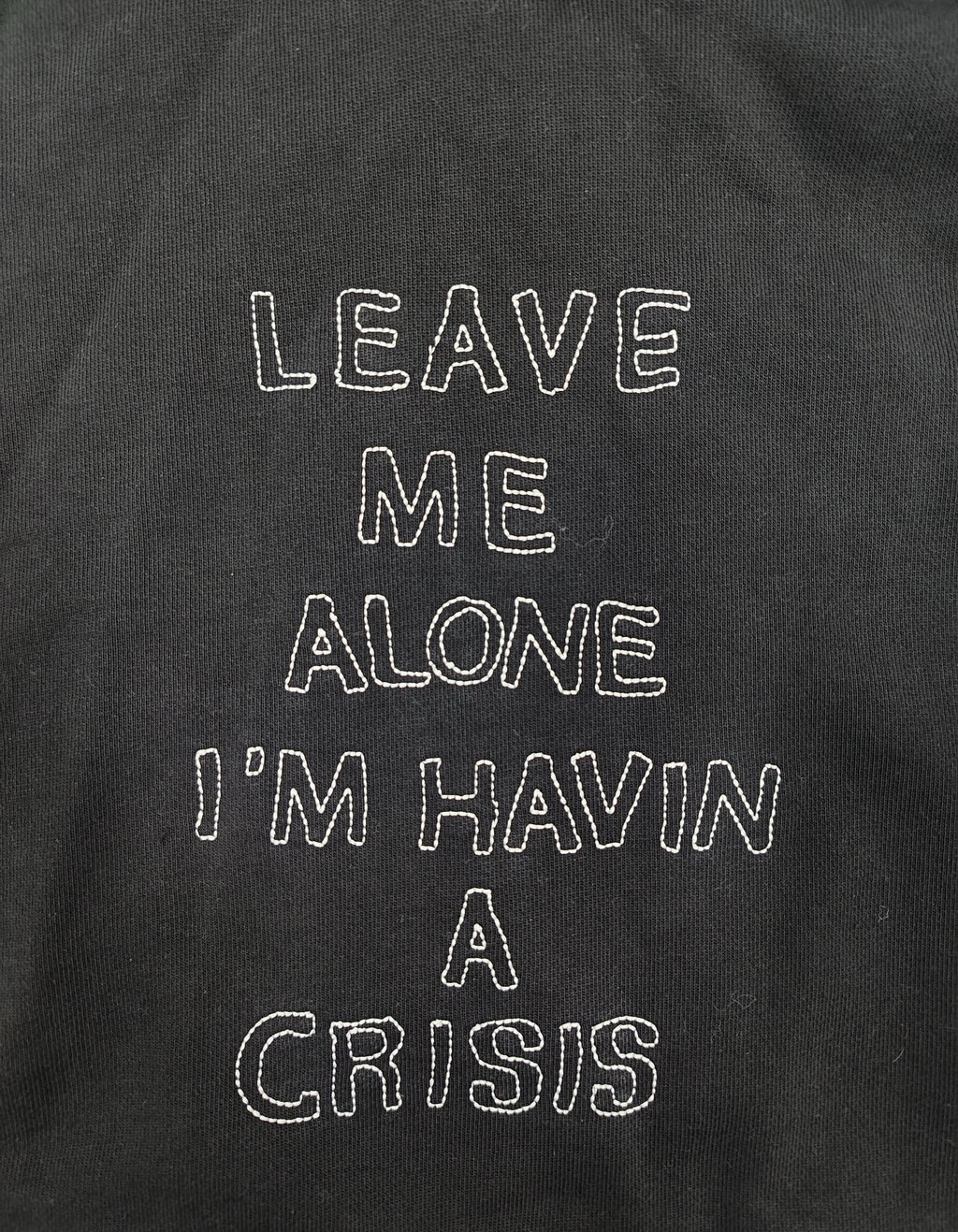 Crisis Outline Hoodie Faded Black