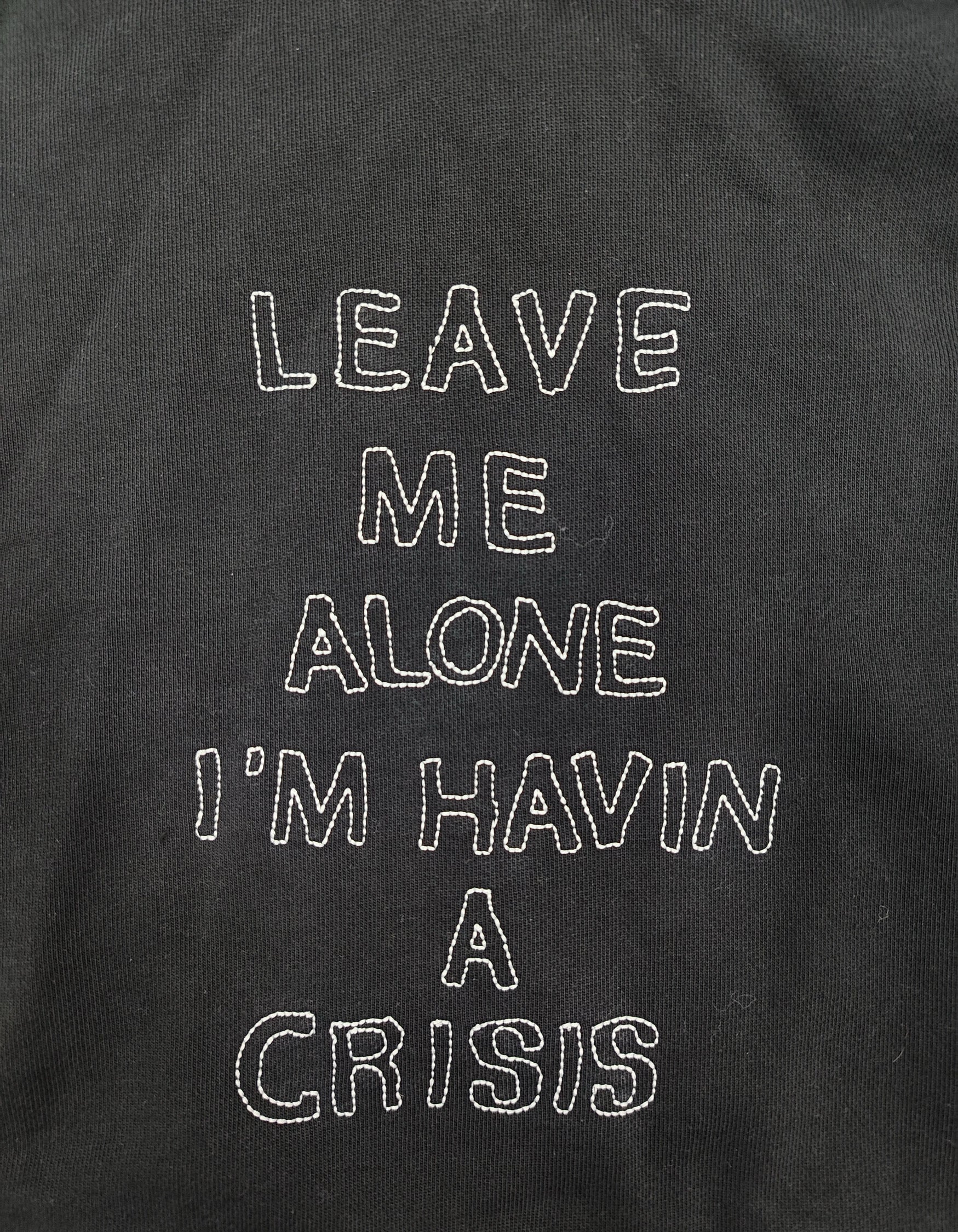 Crisis Outline Hoodie Faded Black