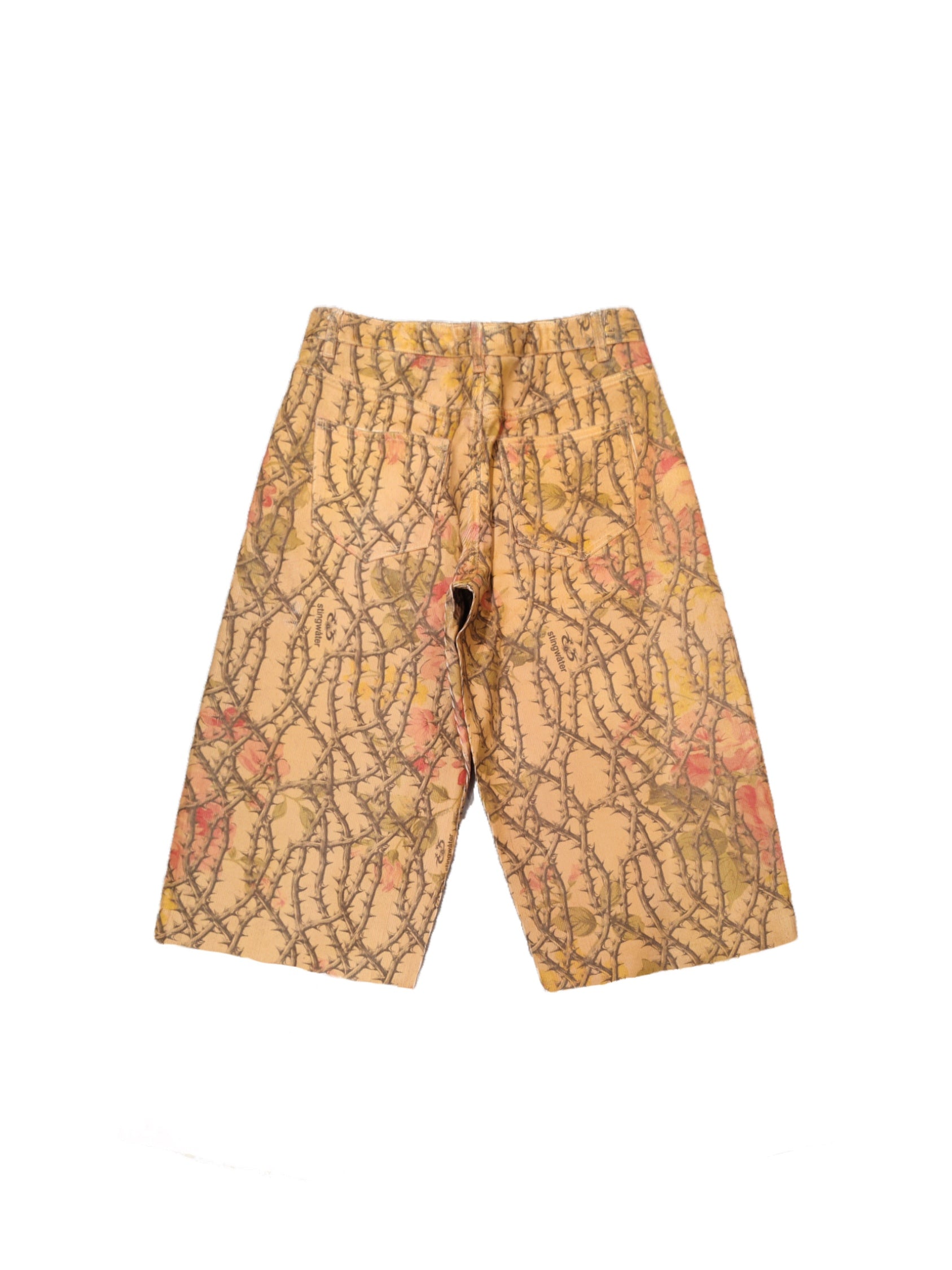 Waxed Corduroy Double Knee Long Shorts