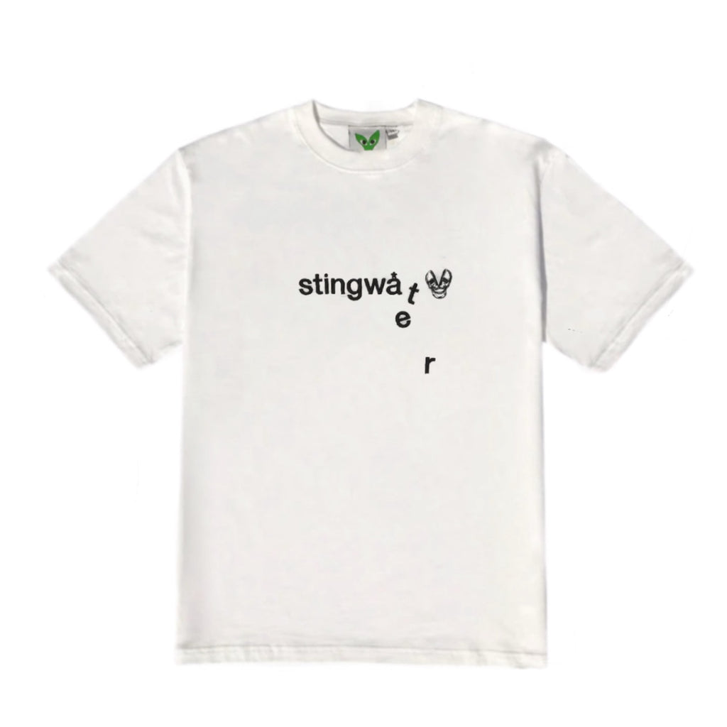 Classic melting logo and skull patch T Shirt White