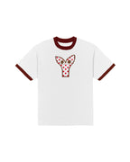 Aapi Apple T-Shirt White/Brown Ringer
