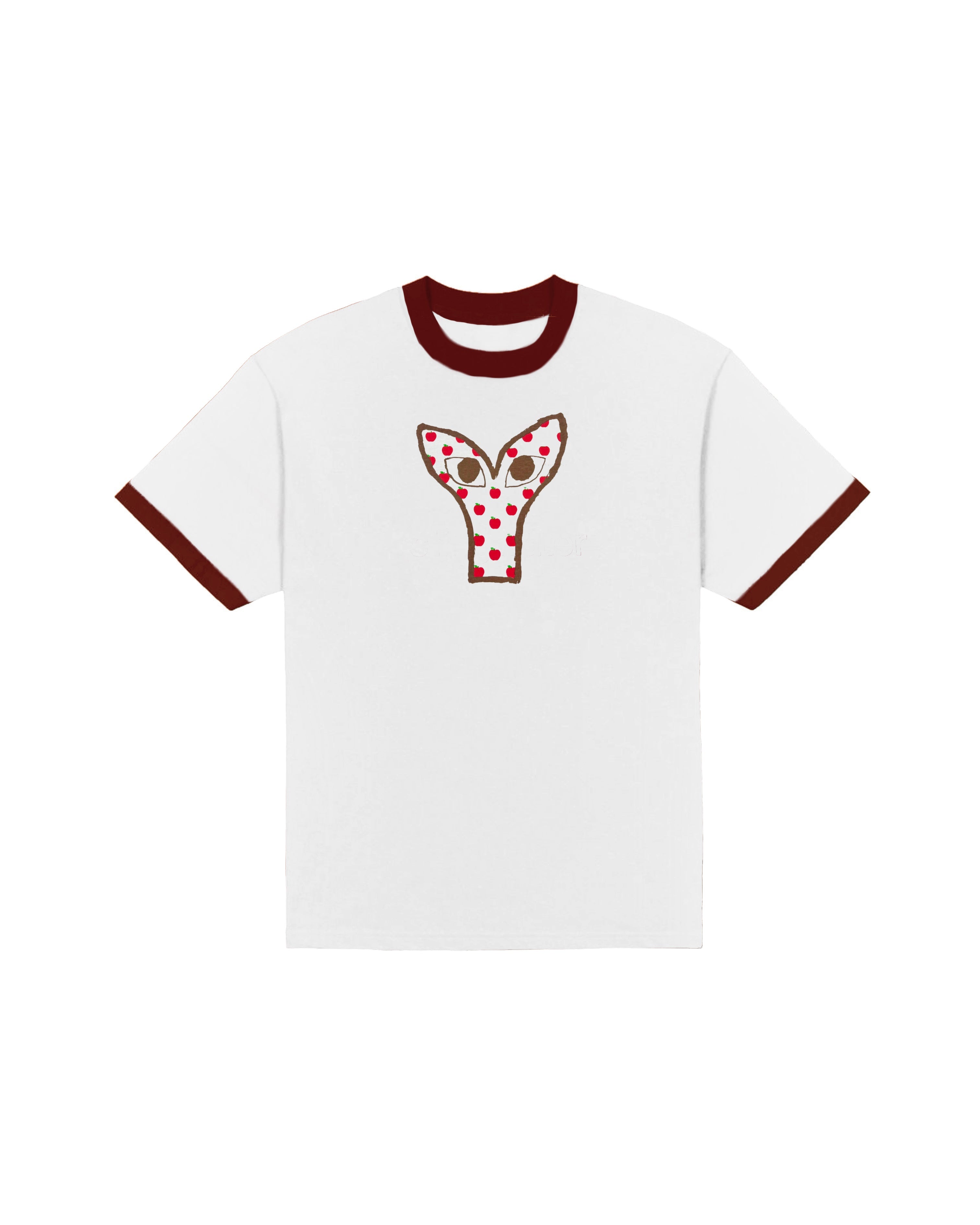Aapi Apple T-Shirt White/Brown Ringer