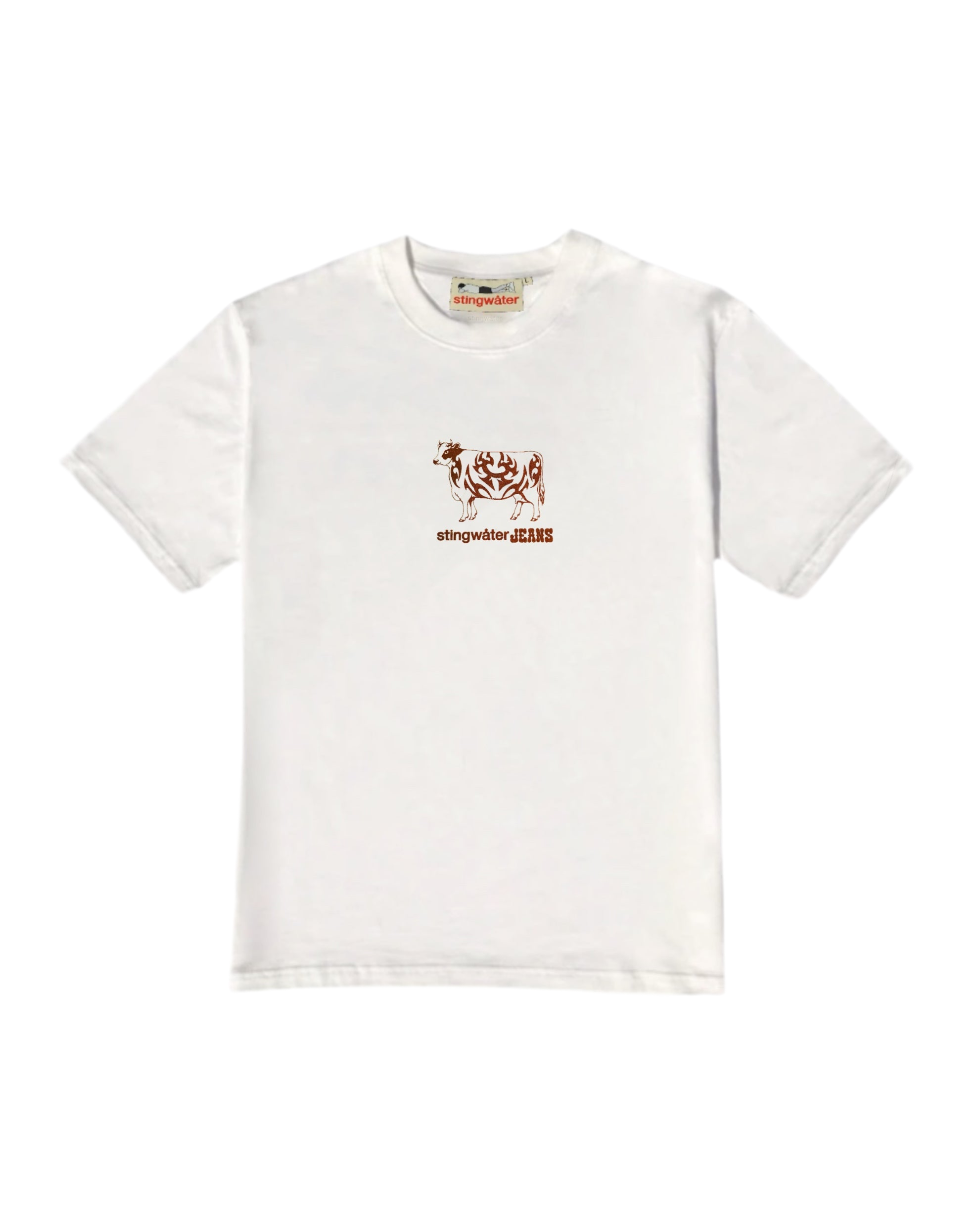 Stingwater Tatted Cow T-Shirt White