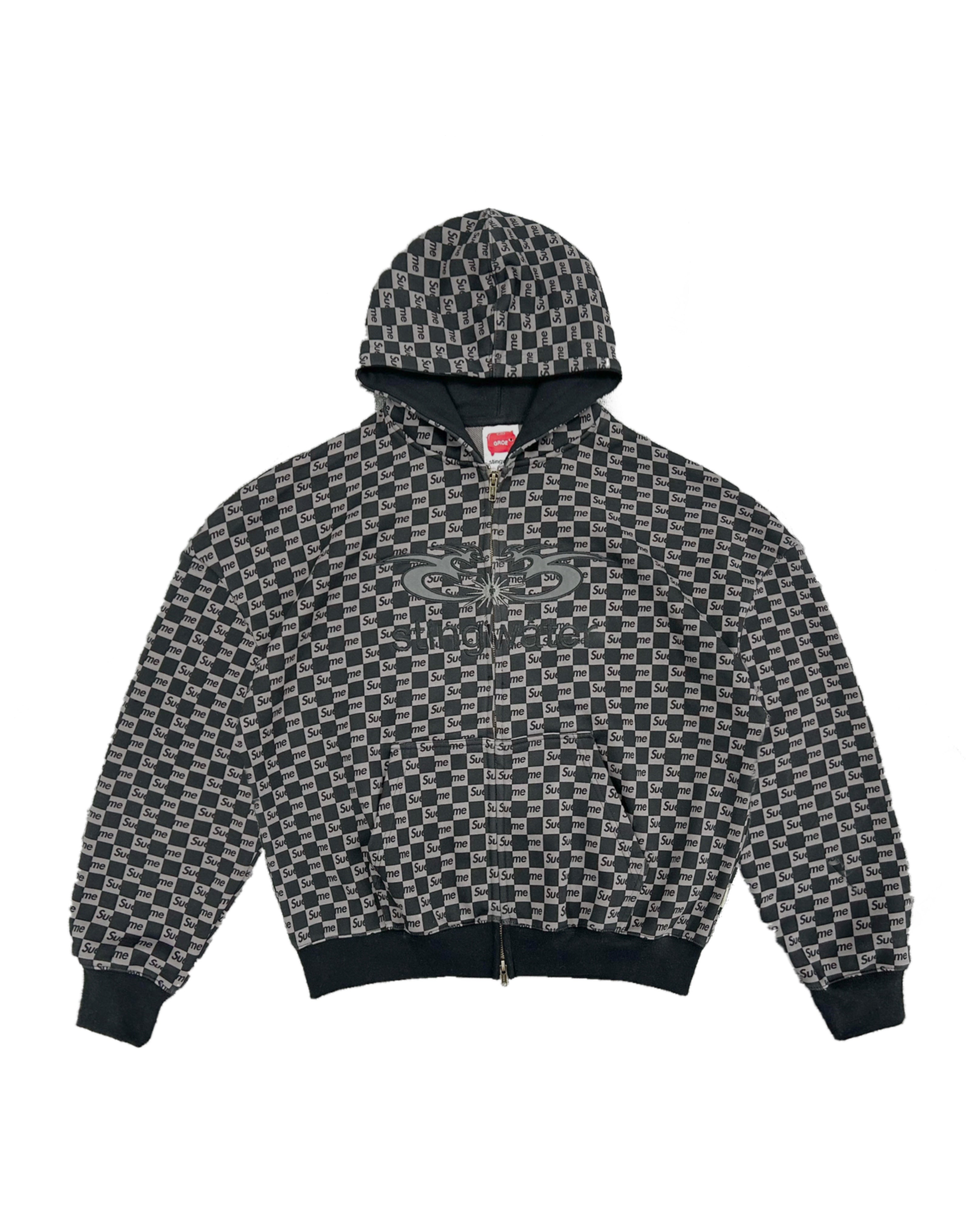 Sue Me Zip Up Hoodie Black/Metal