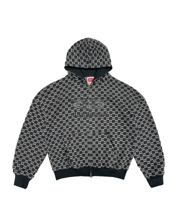 Sue Me Zip Up Hoodie Black/Metal