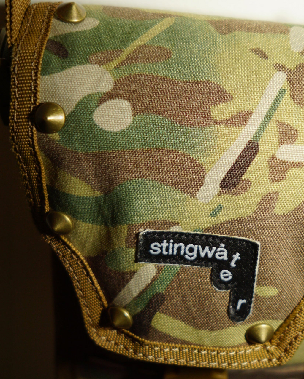 Studded Alpha Crossbody Bag Camo