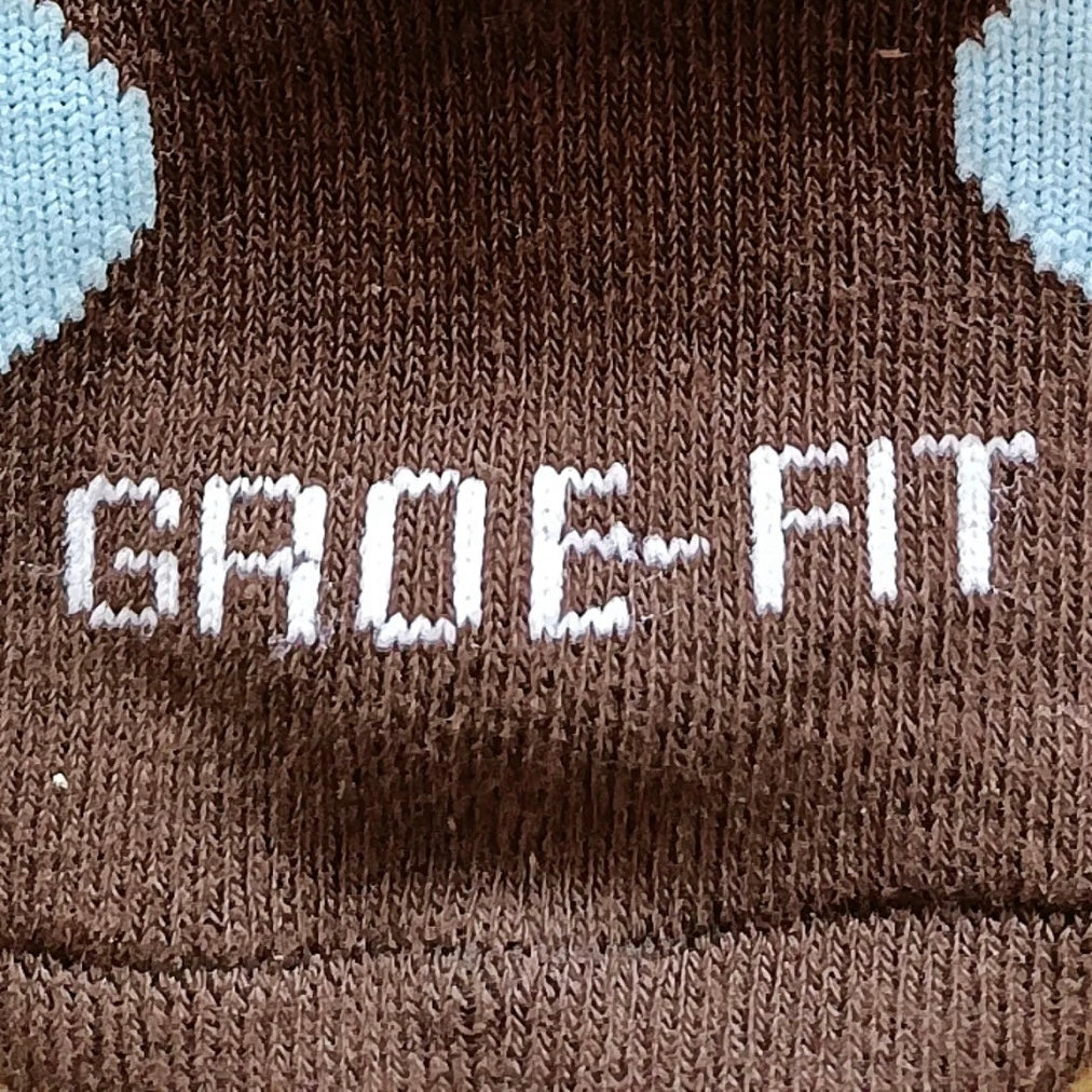 Stingwater Polkadot mushroom socks brown and blue 