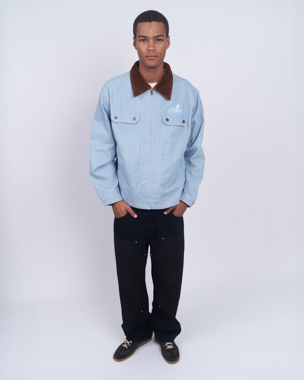 Cow Head Work Jacket Blue