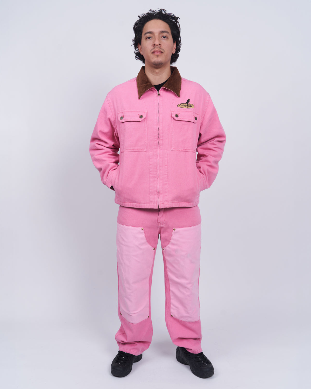 Cow Head Work Jacket Pink