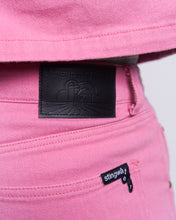 Load image into Gallery viewer, Suede Double Knee Jeans Pink
