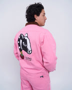 Cow Head Work Jacket Pink
